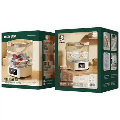 Green Lion Mini Wash 12L Portable Washing Machine - White