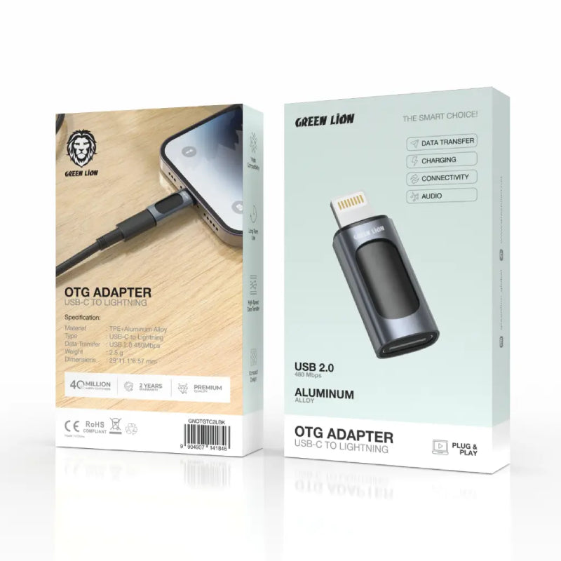 محول جرين لايون OTG من نوع USB-C إلى Lightning USB