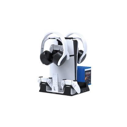 Green Lion PS5 Cooling Stand Charging Station - White