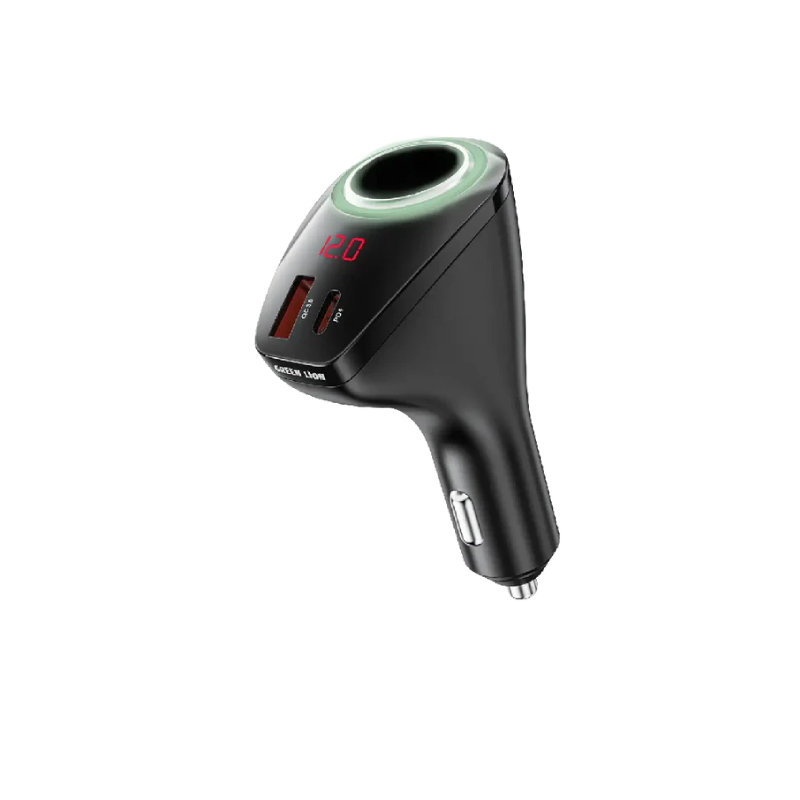 Green Lion Power Drive 75W Car Charger - Black