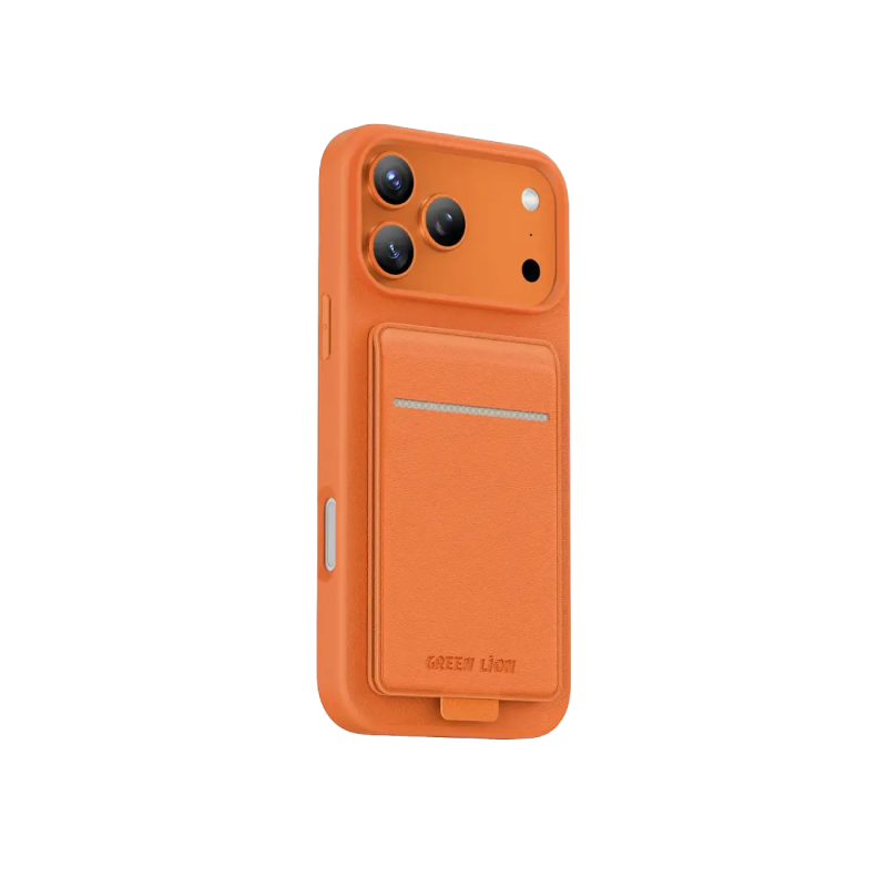 جرين لايون جراب جلد ماجسيف ريجال مع حامل بطاقات لهاتف ايفون 17 برو/برو ماكس