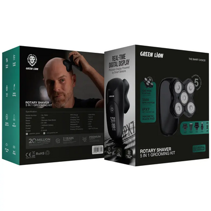 Green Lion Rotary Shaver (5-In-1) Grooming Kit
