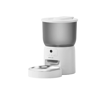 Green Lion Smart Pet Feeder with Stainless Steel Bowl - white