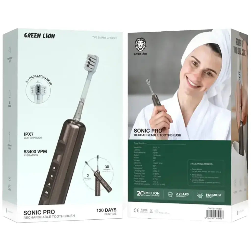 Green Lion Sonic Pro (Rechargeable Toothbrush) - Brown