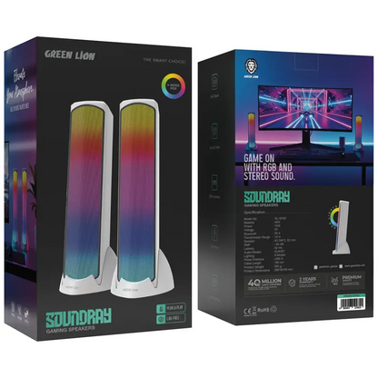 Green Lion Soundray Gaming Speakers - White