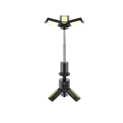 Green Lion Trio Beam Tripod Camping Light - Black
