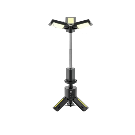 Green Lion Trio Beam Tripod Camping Light - Black