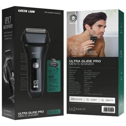 Green Lion (Ultra Glide) Pro Men  Shaver / Black