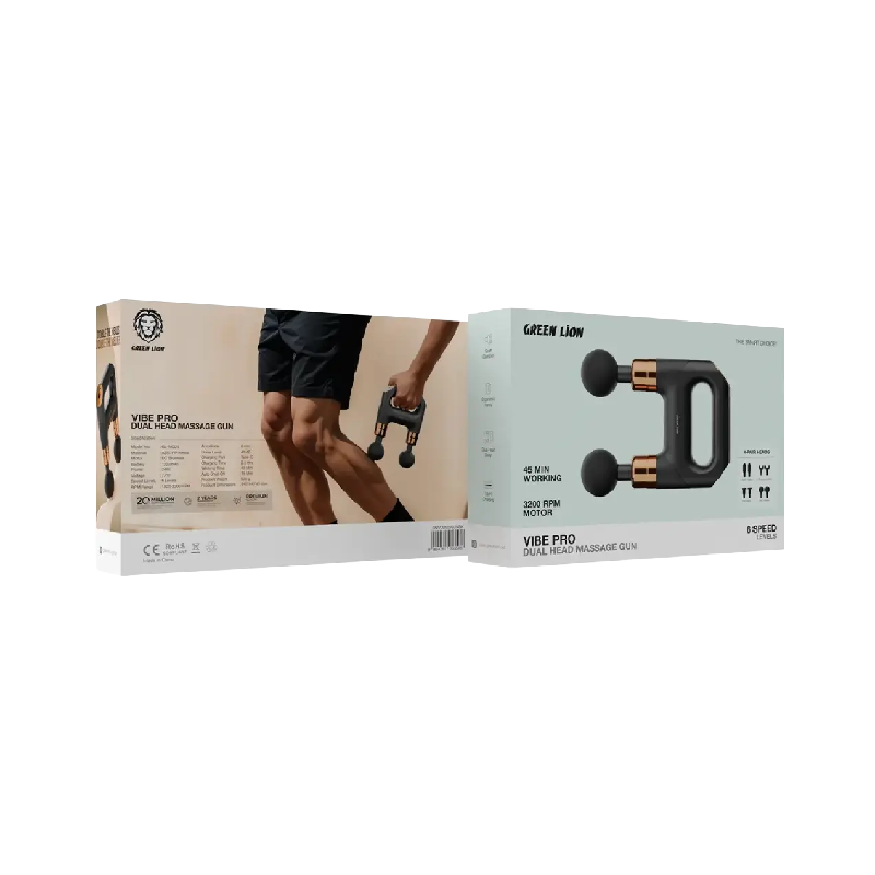 Green Lion Vibe Pro Dual Head Massage Gun - Black