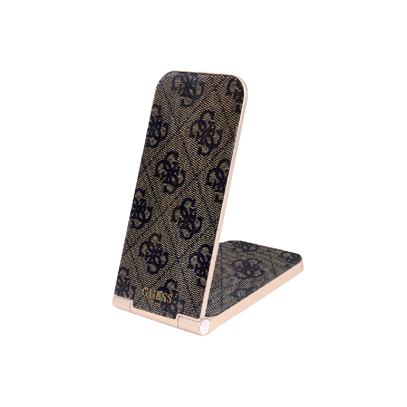 Guess 15W Magnetic Desk Charger With 4G Pattern - Brown
