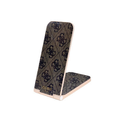 Guess 15W Magnetic Desk Charger With 4G Pattern - Brown