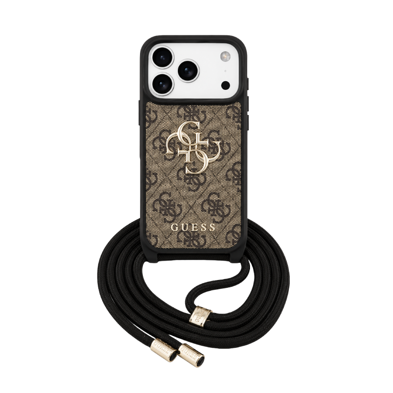 غطاء Guess Monogram مع حزام لهاتف iPhone 17 Pro