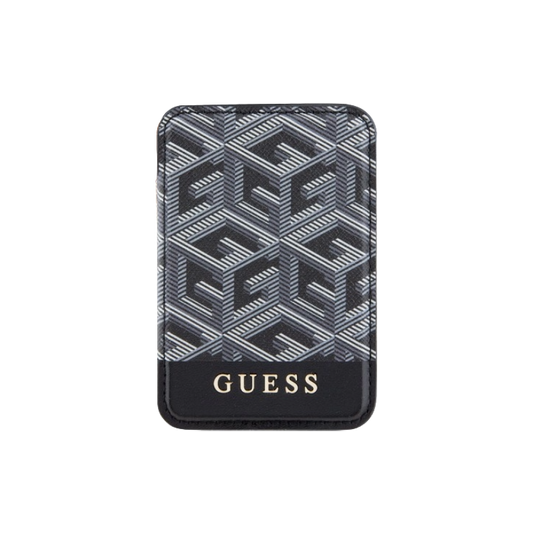 Guess Wallet Card Slot MagSafe GCube Stripe Card Holder Brown