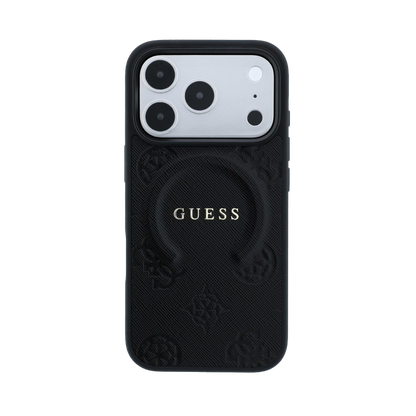 Guess phone case featuring a transparent design
