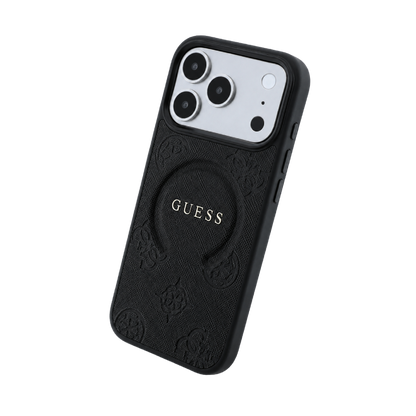 Guess phone case featuring a transparent design