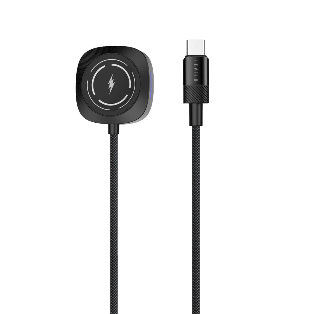 Levelo Otto Type C Apple Watch Wireless Charger Cable Black