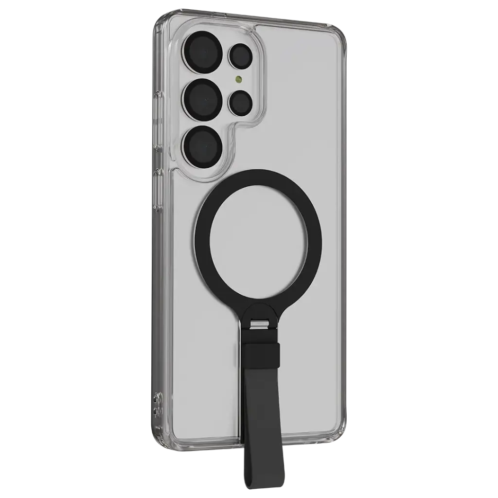 جراب Spira MagSafe الشفاف من Levelo لهاتف S26 Ultra - أسود