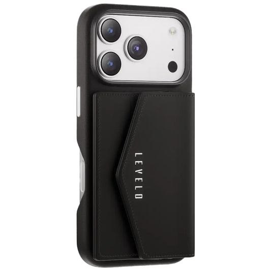 Levelo Vertex PU Leather Wallet Case for iPhone 17 Pro Max