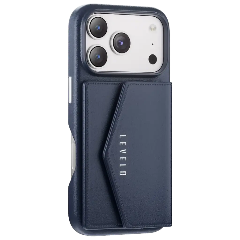 Levelo Vertex PU Leather Wallet Case for iPhone 17 Pro
