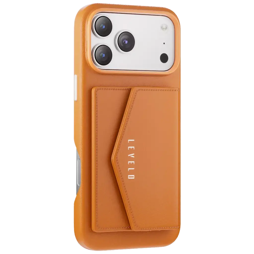 جراب محفظة Levelo Vertex من جلد البولي يوريثين لهاتف iPhone 17 Pro