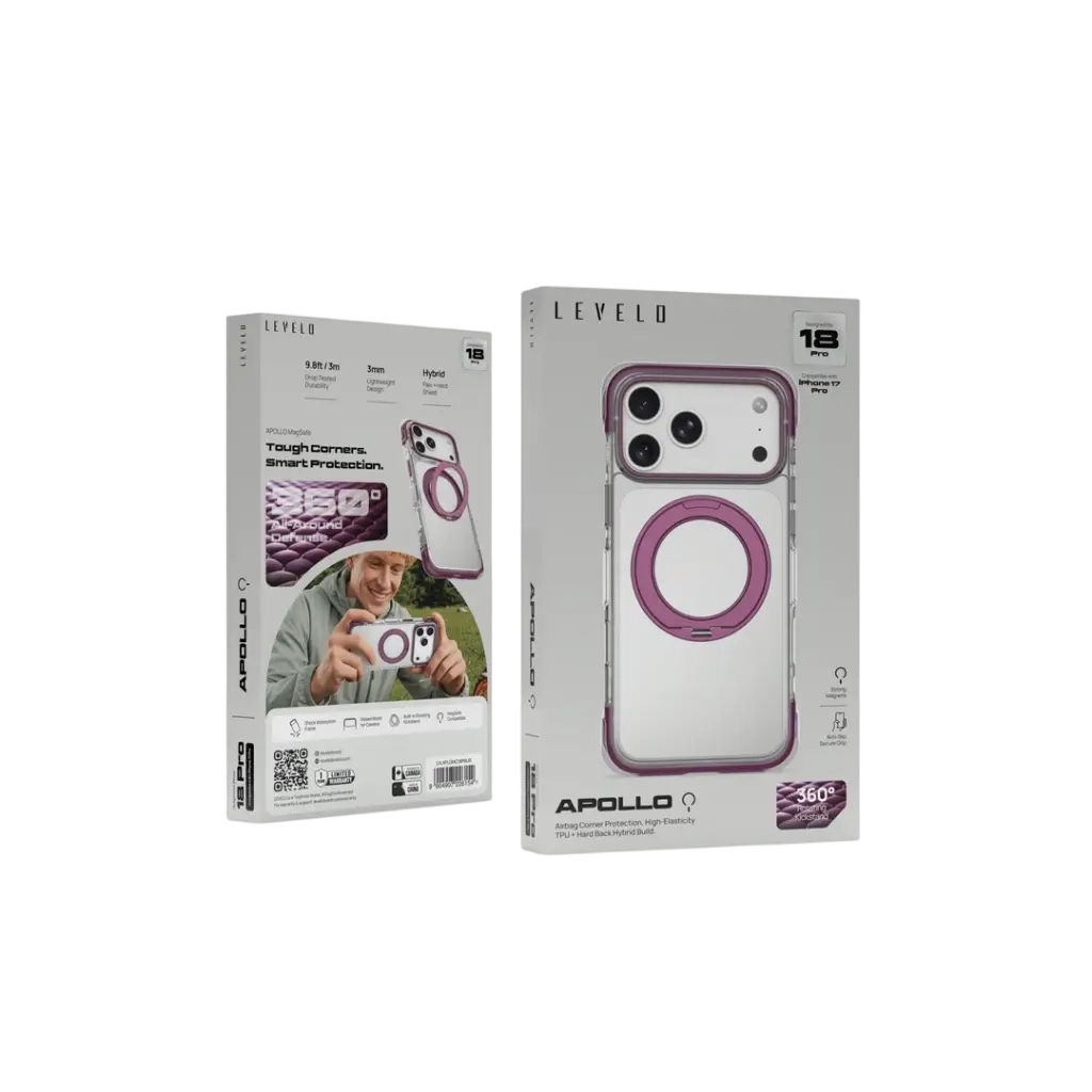 LEVELO APOLLO MAGSAVE CASE WITH KICKSTAND IPHONE 18 PROMAX