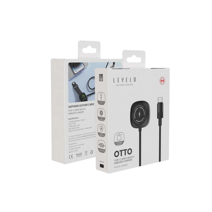 Levelo Otto Type C Apple Watch Wireless Charger Cable Black