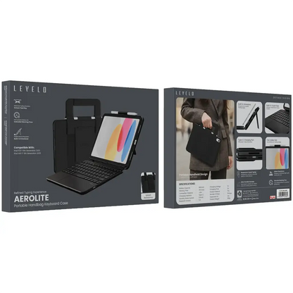 Levelo Aerolite Portable Handbag Keyboard Case for iPad 10.9 - Black