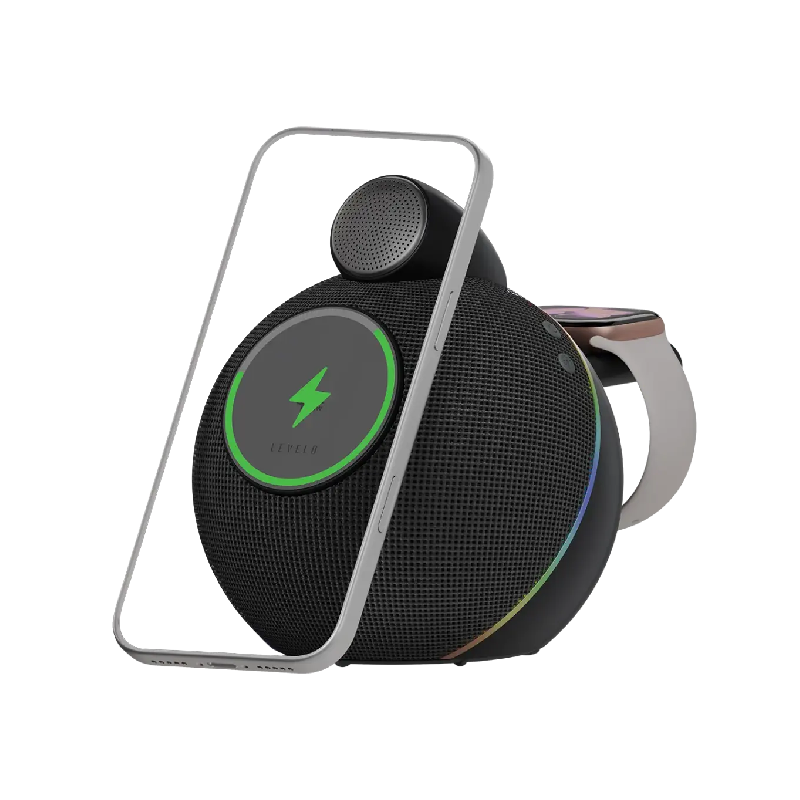Levelo Aira Wireless Charger With Speaker - Black