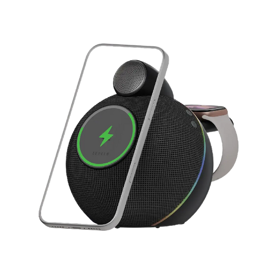 Levelo Aira Wireless Charger With Speaker - Black