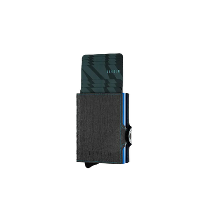 Levelo Cache Genuine Leather Wallet - Black
