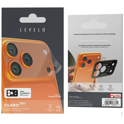 Levelo Claro Film for iPhone 17 Pro/Pro Max - Clear