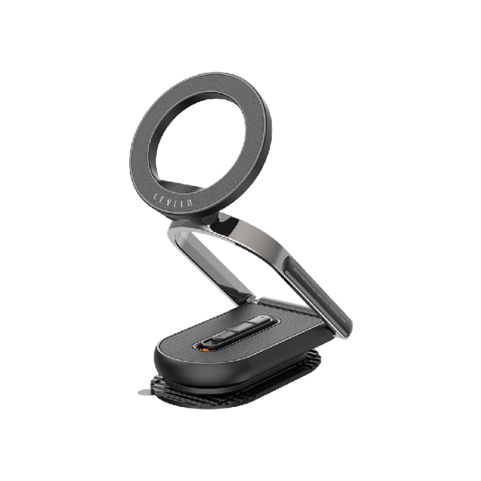 Levelo Nero MagSafe Car Holder & Selfie Stick - Black