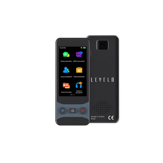 Levelo FluentLink Offline & Online Voice Translator - Grey