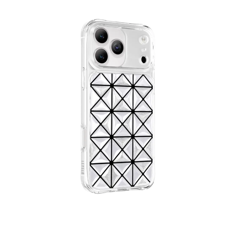جراب Levelo Hexa ثلاثي الأبعاد هندسي لهاتف iPhone 17 Pro