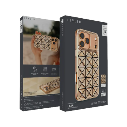 Levelo Hexa 3D Geometric Case for iPhone 17 Pro Max