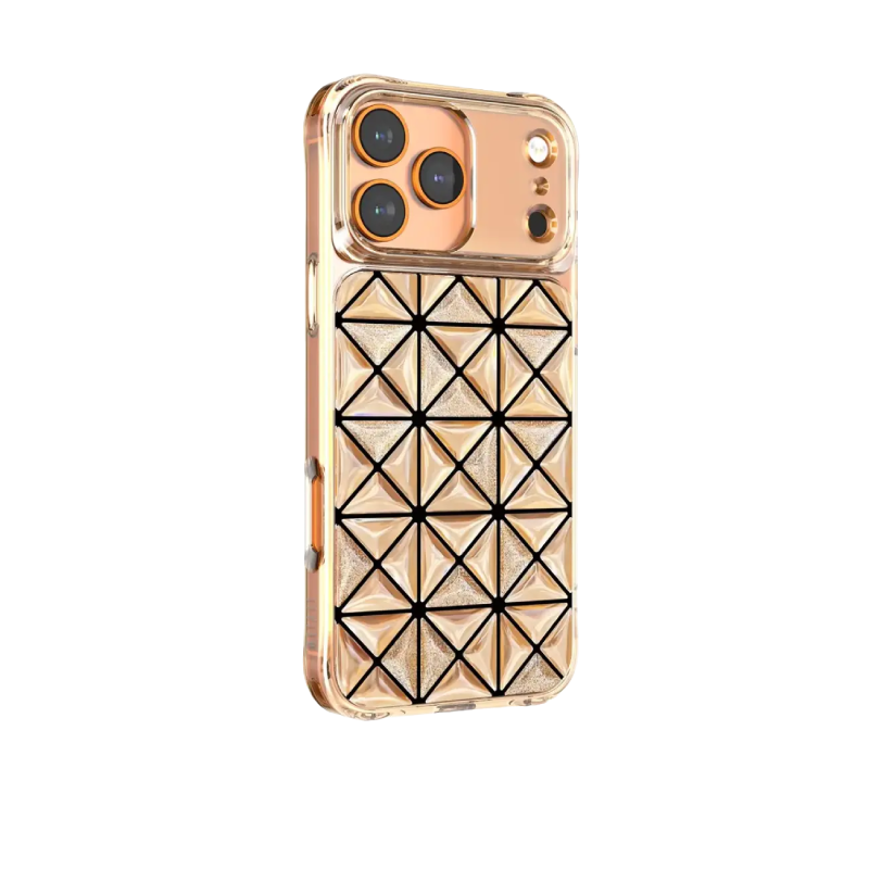 جراب Levelo Hexa ثلاثي الأبعاد هندسي لهاتف iPhone 17 Pro Max