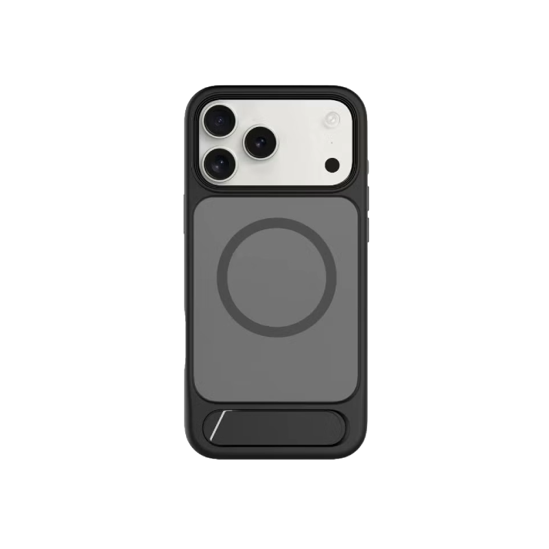 Levelo Matteo Case With Bottom Stand Grip For iPhone 17 Pro Max - Black (Copy)