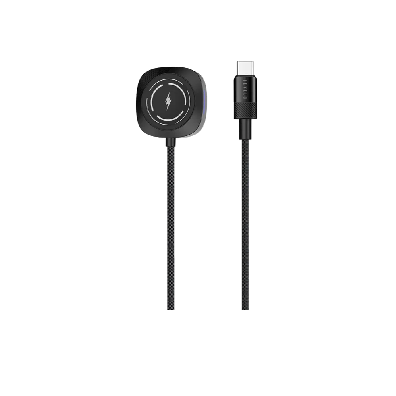 Levelo Otto Type-C Apple Watch Wireless Charger Cable - Black