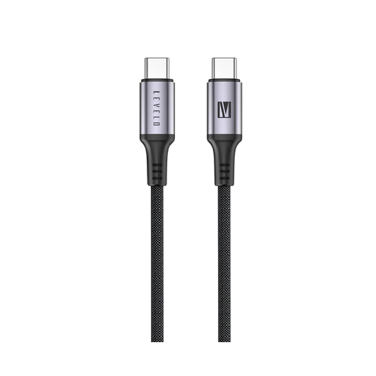 Levelo Otto USB C to C 60W Leather Cable - Black