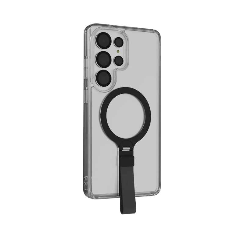 جراب Spira MagSafe الشفاف من Levelo لهاتف S26 Ultra - أسود