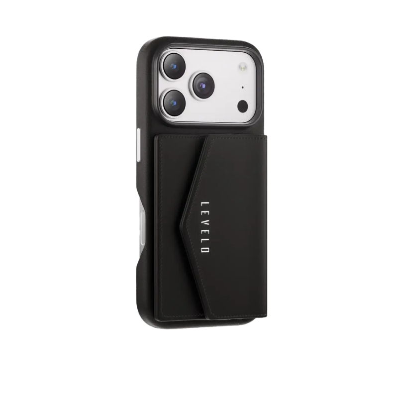 Levelo Vertex PU Leather Wallet Case for iPhone 17 Pro Max