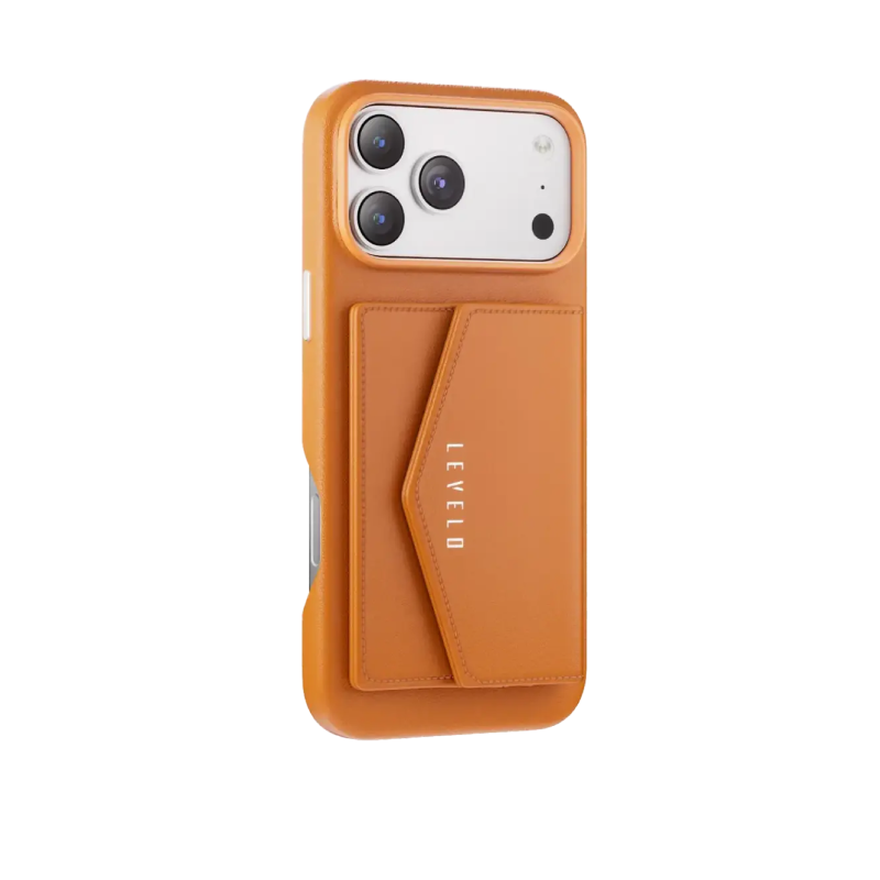 Levelo Vertex PU Leather Wallet Case for iPhone 17 Pro