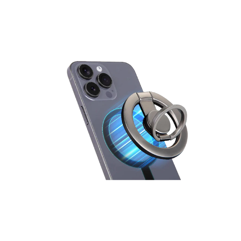 Magnetic Phone Ring Holder with Kickstand & Hook Function