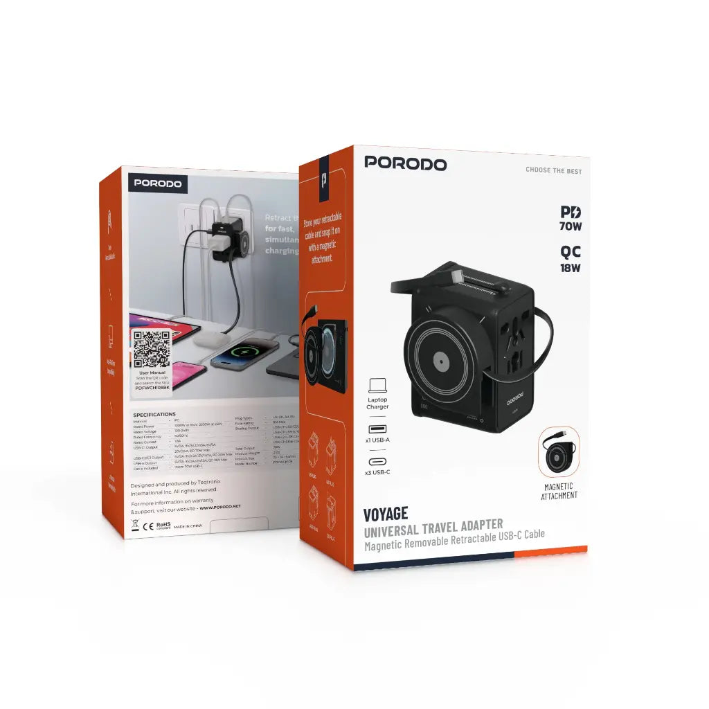 Porodo Voyage Universal Travel Adapter
