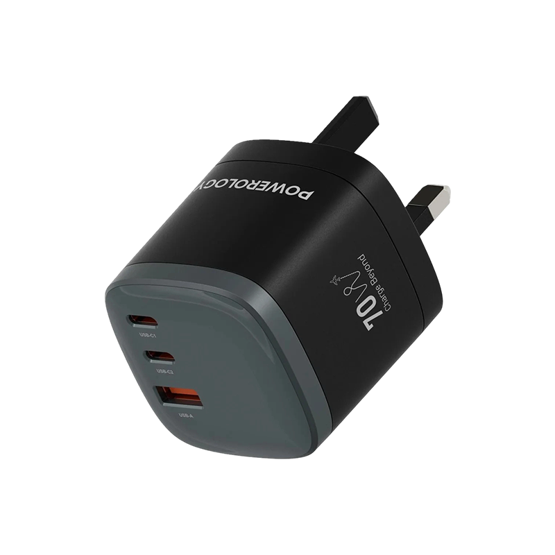 Powerology 70W GaN III Universal Travel Charger