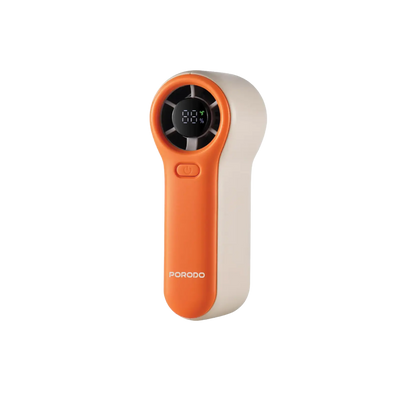 Porodo Lifestyle Pocket Size Handheld Fan - White/Orange