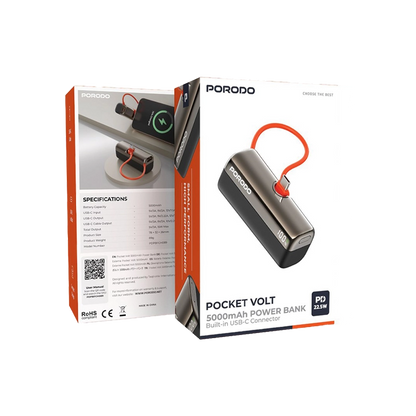 Porodo Pocket Volt 5000mAh Power Bank White