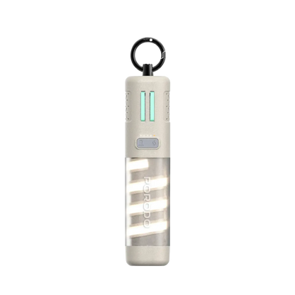 Porodo PowerBeam 5000mAh Power Bank with Built-In Flashlight - Khaki