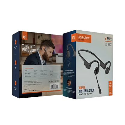 Porodo Soundtec Vibrix Air Conduction Wireless Headset - Black