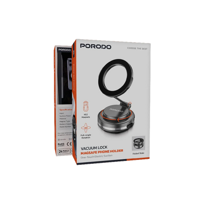 Porodo Vacuum Lock MagSafe Phone Holder - Black